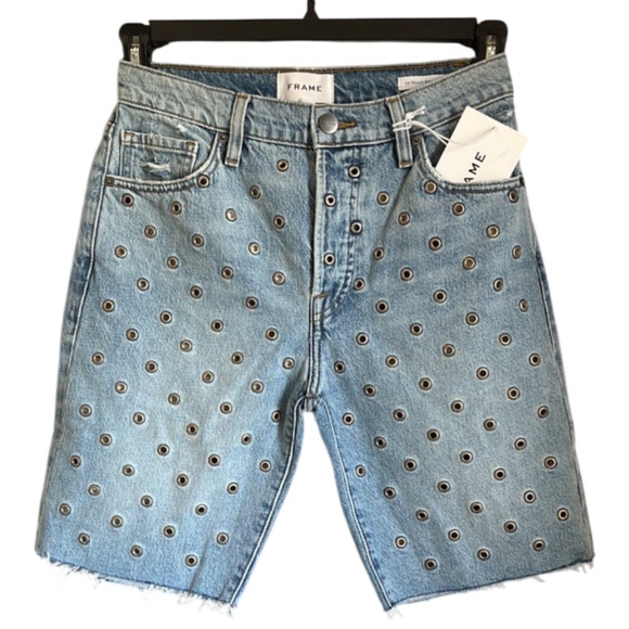 FRAME NWT LE SLOUCH BERMUDA GROMMET FITZGERALD